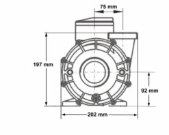 LX WP300 Spa Massagepomp 3 PK - 2 Speed -Spa Verwennerij 3771.3 1