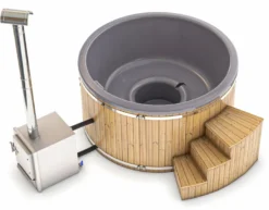 Houtgestookte Hottub - 4-6 Personen - Grijs 8 Houtgestookte Hottub - 4-6 Personen - Grijs -Spa Verwennerij grijs 3 4 exclusief 1