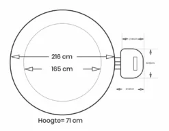 Intex Pure Spa Bubble Therapy Opblaasbare Spa - 6 Persoons -Spa Verwennerij intex bubbletherapy 6persoons afmetingen