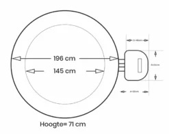 Intex Pure Spa Greywood Deluxe Opblaasbare Spa - 4 Persoons -Spa Verwennerij intex greywood deluxe 4persoons afmetingen