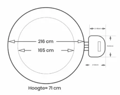 Intex Pure Spa Greywood Deluxe Opblaasbare Spa - 6 Persoons -Spa Verwennerij intex greywood deluxe 6persoons afmetingen