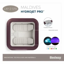 Bestway Lay-Z Spa Maldives HydroJet Pro Opblaasbare Spa - 7 Persoons 24 Bestway Lay-Z Spa Maldives HydroJet Pro Opblaasbare Spa - 7 Persoons -Spa Verwennerij maldives spa