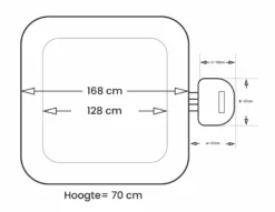 NetSpa Caïman Opblaasbare Spa - 4 Persoons -Spa Verwennerij netspa caiman afmetingen