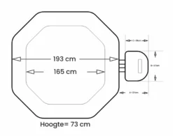 NetSpa Octopus Opbouw Spa - 6 Persoons -Spa Verwennerij netspa octopus afmetingen